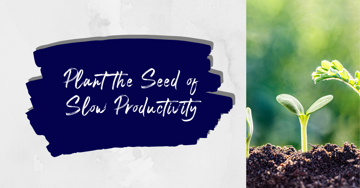 Plant the Seeds of Slow Productivity
